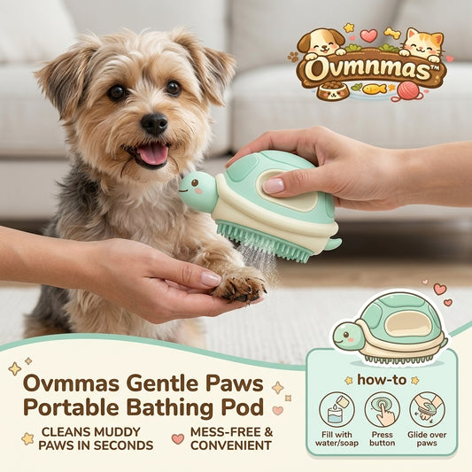 Ovmnmas™ Gentle Paws Portable Bathing Pod – Quick & Easy Muddy Paw Cleaner for Dogs and Cats, Mess-Free & Convenient Pet Paw Washer